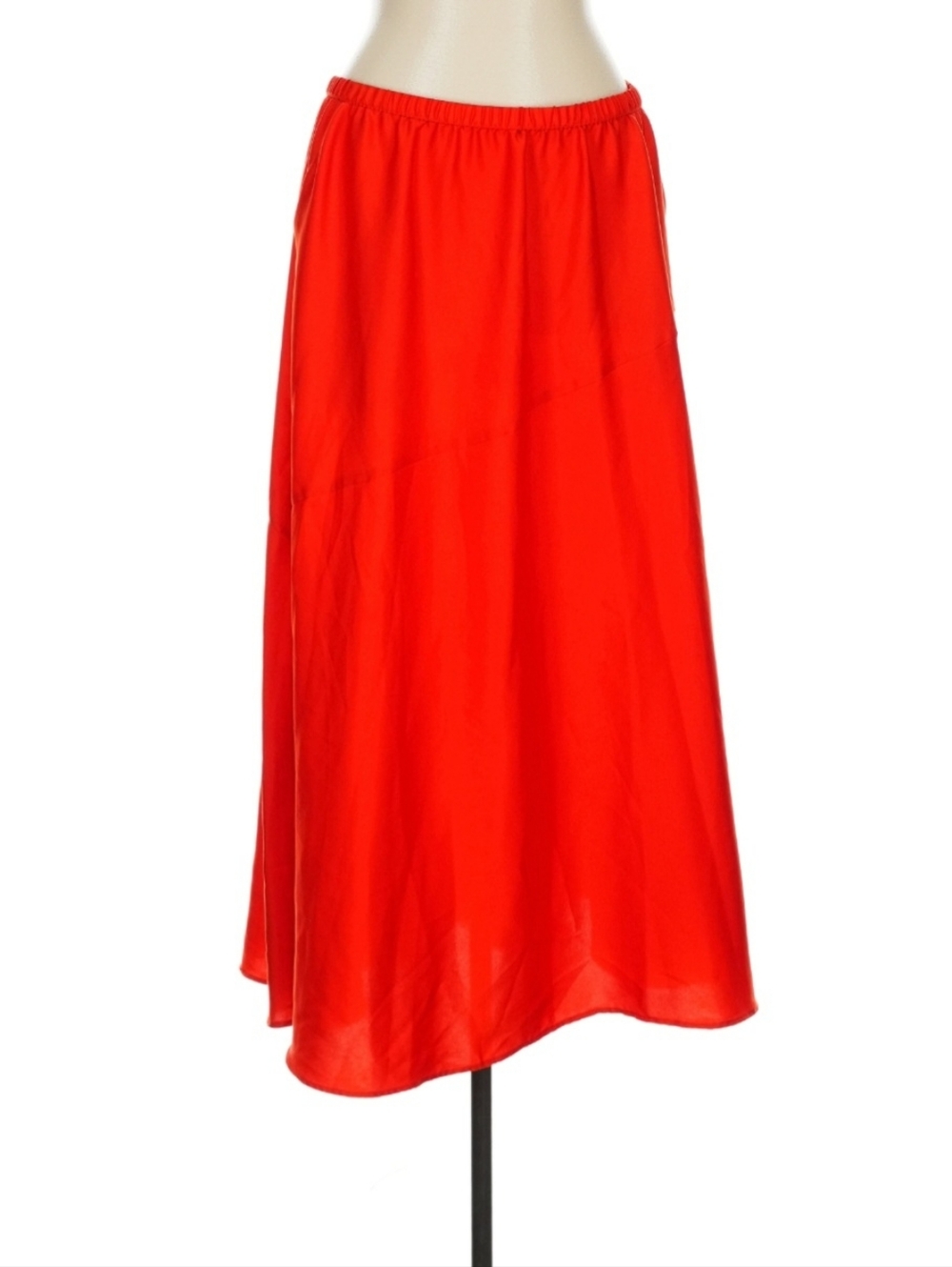 A New Day Red Maxi A-Line Skirt with Elastic Waist